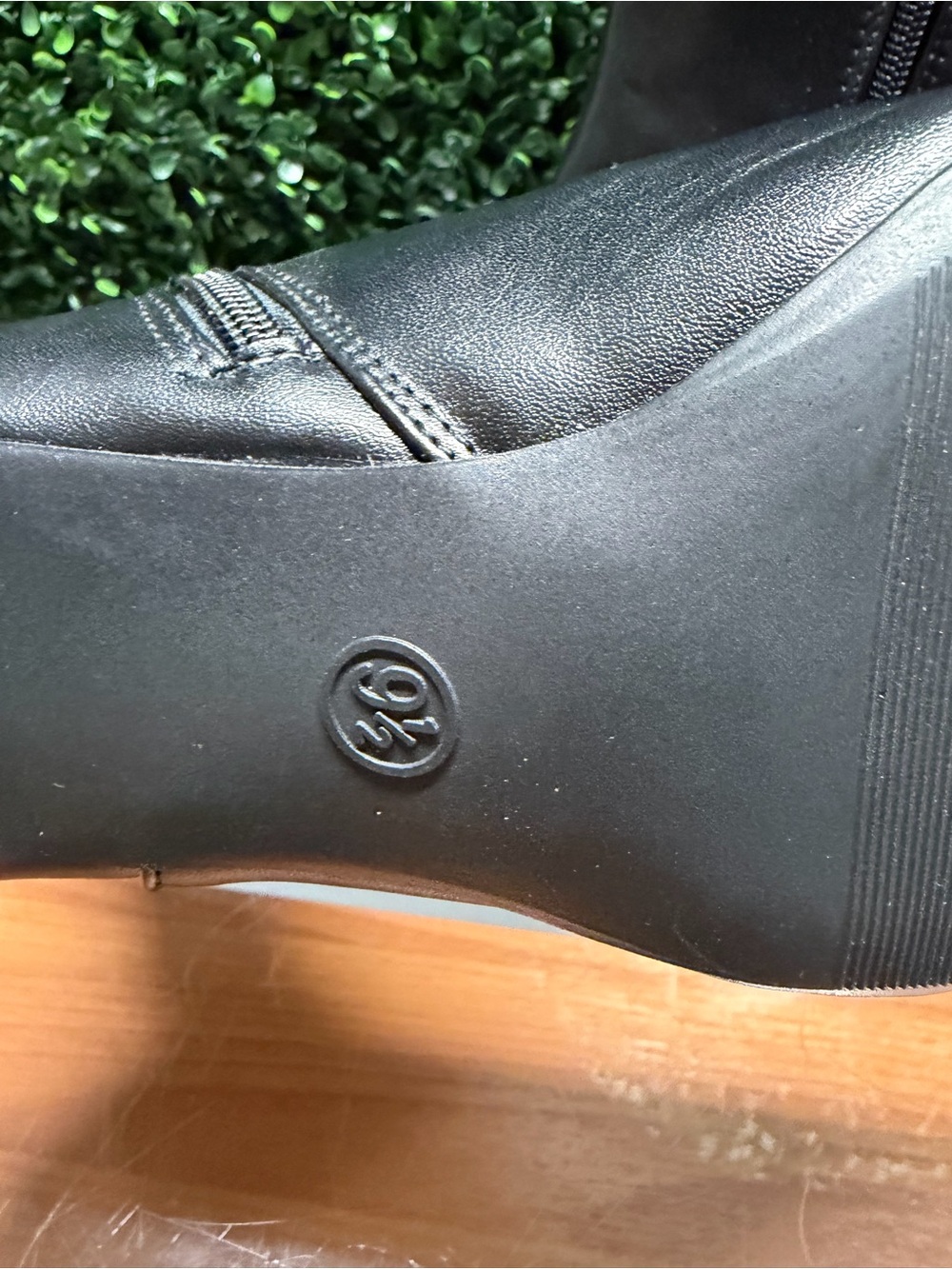 a new day Black Pointed Toe Leather Ankle Boots - Picture 8 of 9